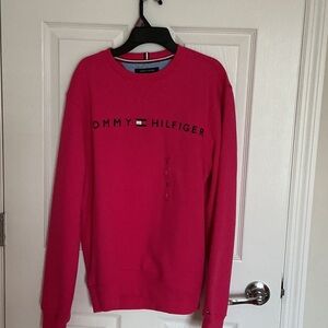 Tommy Hilfiger Men's Vibrant Pink Crewneck Sweater